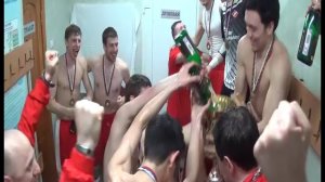 Празднование победы в Высшей лиге МФК "Спартак"