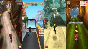 Temple Run 2 Jungle Fall Vs Bus Rush Vs Agent Dash Vs berry rush - Endless Run Game Play