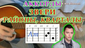 Районы Кварталы Аккорды ? Звери ♪ Разбор песни на гитаре ♫ Гитарный Бой для начинающих