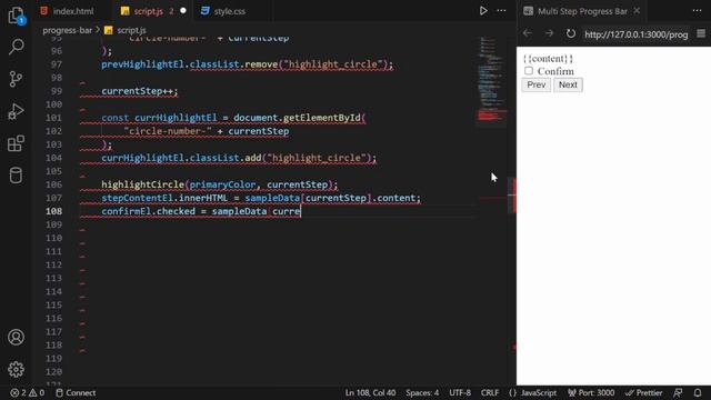 Creating A Multi Step Progress Bar using HTML, CSS & JavaScript | Web Development | Hardcore Coder