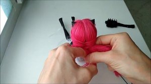 Коса рыбий хвост. Заплетаем куклу Монстер Хай Кэтти Нуар