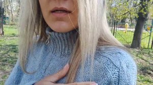 Трендовый свитер поло реглан погон из твидовой пряжи/как я вязала этот свитер/