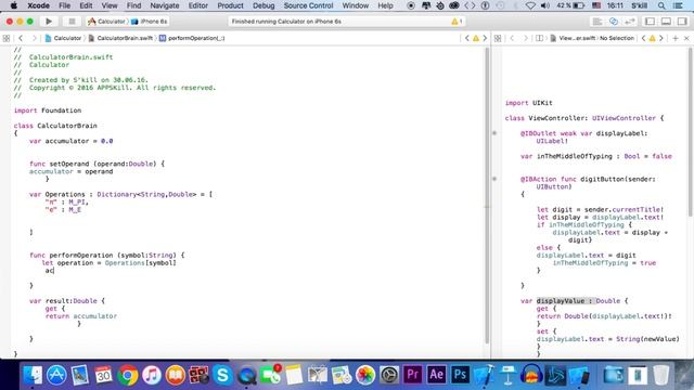 Swift ADVANCE Лекция 2. MVC, Calculator