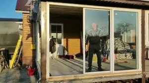 Остекление террасы раздвижной системой Слайдорс