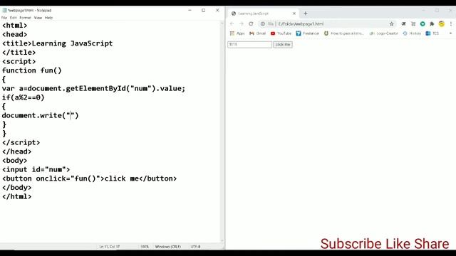 How to check given number is even or odd number using JavaScript || Even and odd number programme