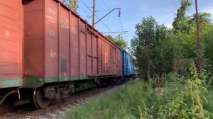 Тифон Т9! Электровоз ВЛ8-1162 С грузовым поездом и мотовозом АГВ-257 с ЧМЭ3Т-6892