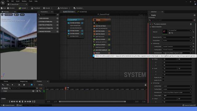 [TUTORIAL PART 2] Sword Trail Effect  : MATERIAL + RIBBON [ UE4 - UE5 - Niagara ]