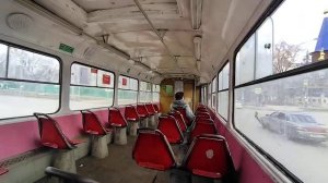 Поездка На Трамвае Tatra T3SU Двухдверная По 13 Маршруту.