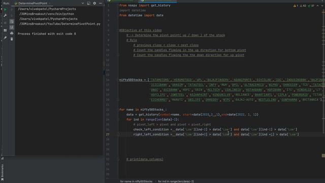 Algorithmic Trading In Python : Pivot Point Implementation | Part 1