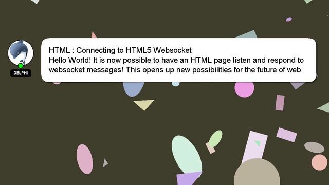 HTML : Connecting to HTML5 Websocket