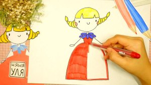 Как нарисовать принцессу легко | Рисуем куклу БАРБИ Стеллу Винкс | Няня Уля Рисование для детей