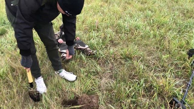 Коп чермета металлоискателем на Советском поле