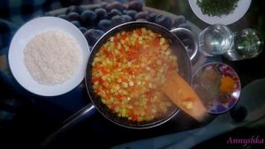 Рис с овощами. Кабачки с рисом. Постный плов
