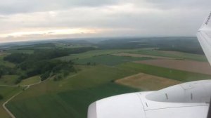 Frankfurt-Hahn airport landing