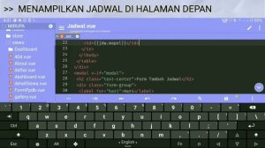 coding di android dengan vuejs - cara Menampilkan data jadwal di landing page