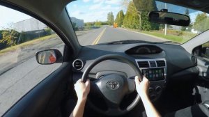 Driving 2007 Toyota Yaris 1.5 POV