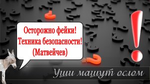 Осторожно фейки! Техника безопасности!!! (Матвейчев) | Уши машут ослом (102)