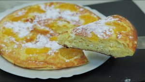 Пирог на скорую руку. Творожный пирог с мандаринами на сковороде