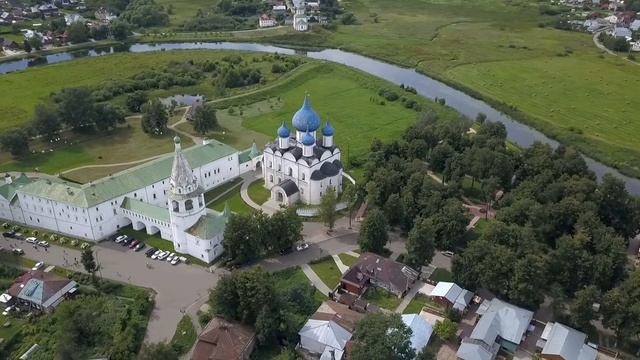 Суздаль. Суздальский кремль с высоты птичьего полёта. смотреть онлайн