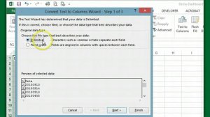 Excel 2013 Convert Dates using Excel's Text to Column Wizard