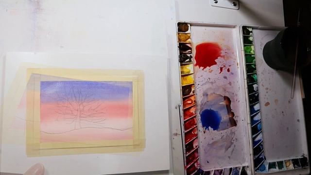 Акварель - Ночное Дерево смотреть онлайн