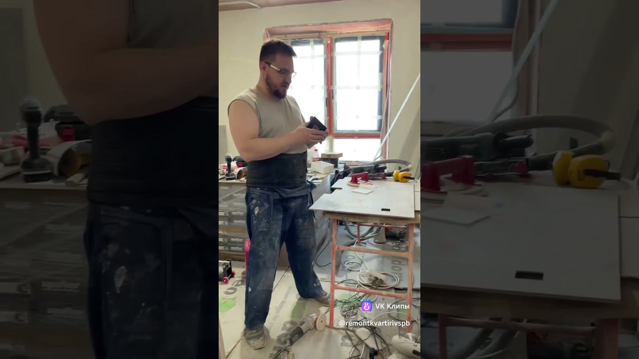 Укладка плитки в санузле. Подготовительные работы. смотреть онлайн