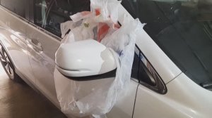 Покраска зеркала и часть крыла балончиком