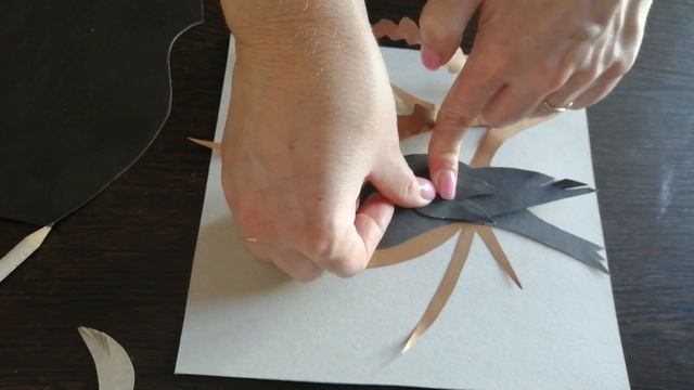Как сделать птицу из бумаги. Объемная #аппликация весенняя птичка. смотреть онлайн