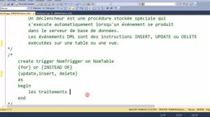 Part 1 : Trigger in Sql server (  les déclencheurs) darija