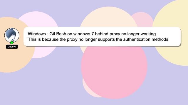 Windows : Git Bash on windows 7 behind proxy no longer working смотреть онлайн