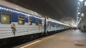 [РЖД] Поезд Деда Мороза в Москве на Киевском вокзале. Официальное мероприятие. П36-031 и ТЭП70БС-34