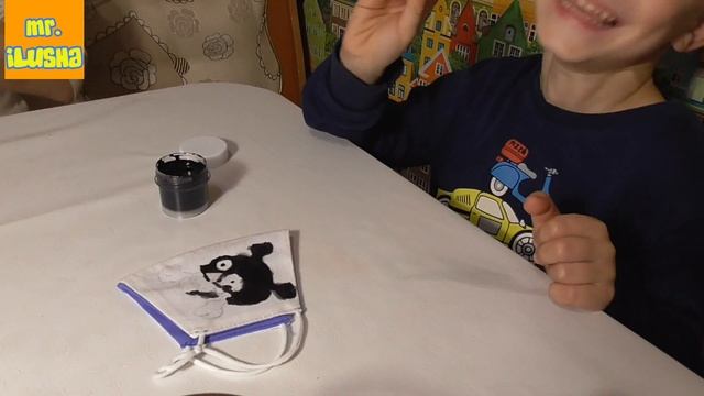 Рисунки на маске. Раскрашиваем защитную медицинскую маску