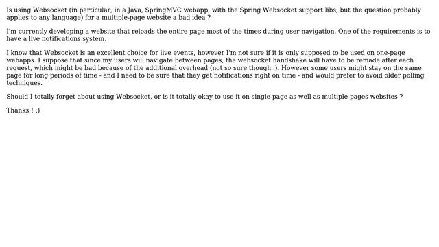 Software Engineering: Using Websocket for a multiple-page website смотреть онлайн