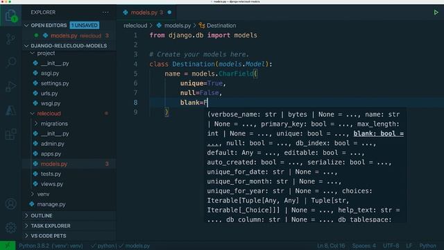 Declaring your first models [6 of 24] | Django for Beginners смотреть онлайн