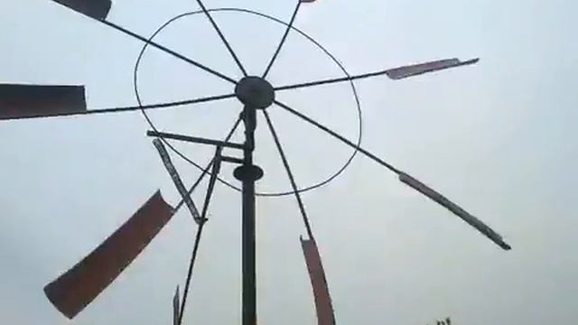 Аэрация воды в пруду ветряком ( Aeration of water)