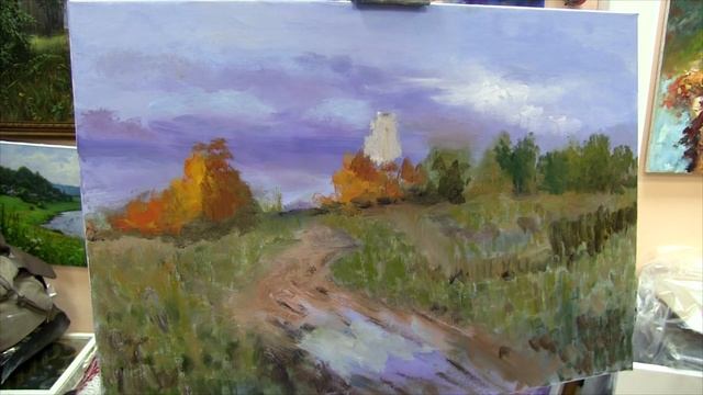 Мастер Класс живописи маслом Часовня у дороги А Южаков смотреть онлайн