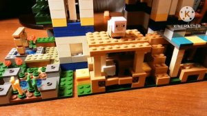 ОБЗОР НА LEGO MINECRAFT ДЕРЕВНЯ ЛАМ!!!