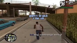 GTA SA UZBEK TILIDA by RETER #3 // HUDUDDAGI GRAFFITILAR