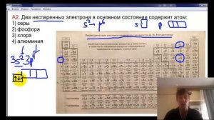 Тесты по химии. Неспаренные электроны. А2 РТ 16-17 этап 2 (вариант 2)