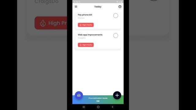 Reduce procrastination with this app (CraigsDo) #productivity #procrastination