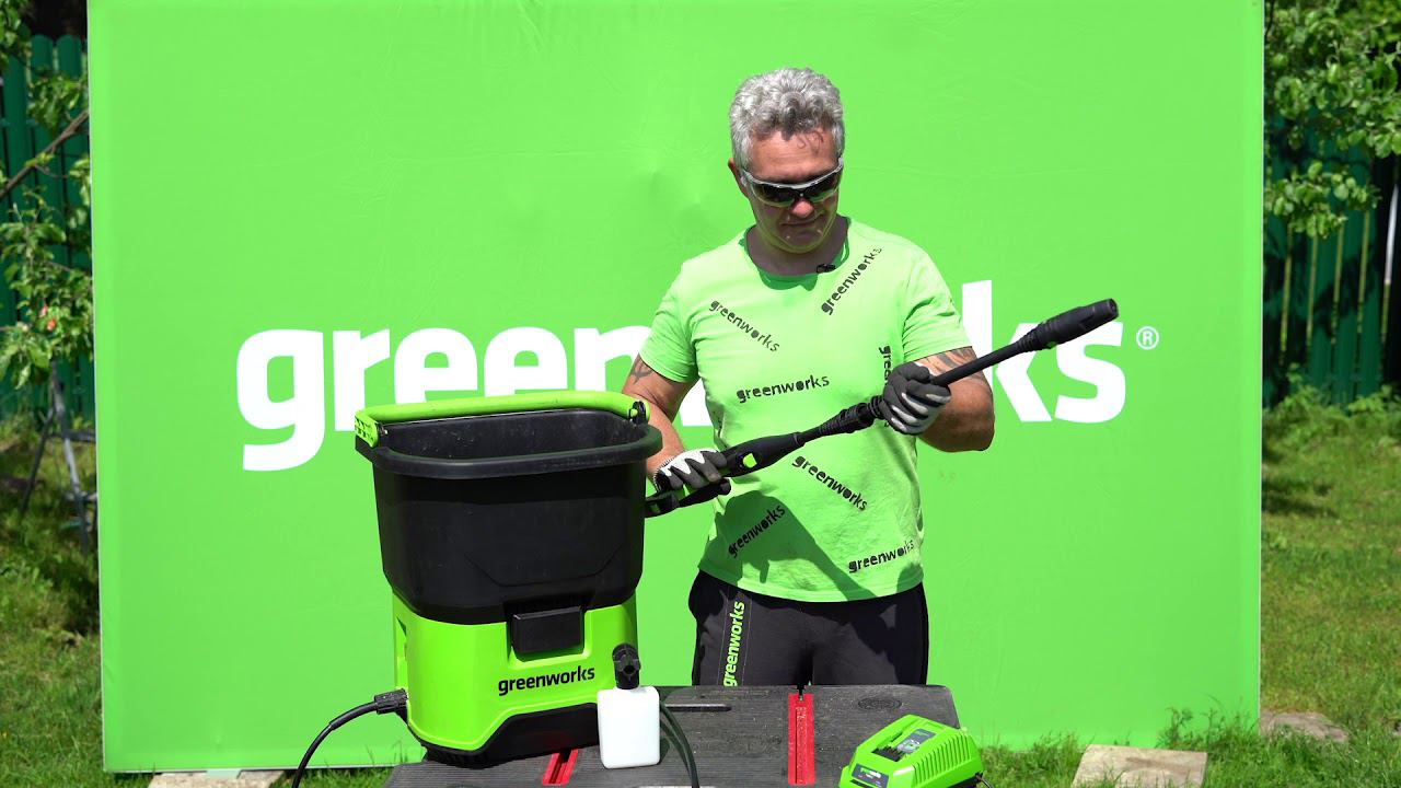 Мойка высокого давления аккумуляторная Greenworks GDC40 40V артикул 5104507