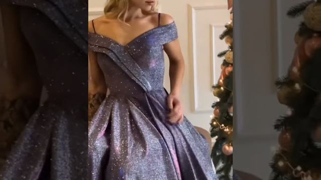 Шикарное вечернее платье с блеском