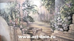 Художественная роспись стен в загородном доме