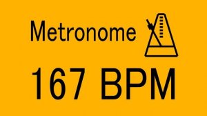 167 BPM METRONOME FOR TRAINING MUSICAL INSTRUMENT / 楽器練習用 メトロノーム / practice