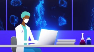 Анимированный темны фон: Медицинская лаборатория