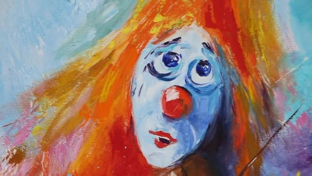 Картина маслом Клоун Романтичность смотреть онлайн