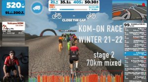 ОБЗОР KOM-on Zwift RACE | winter Stage 2 | Big Foot Hills | 25.12.21