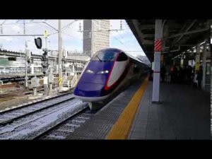 Shinkansen TSUBASA arrives at Yamagata Station