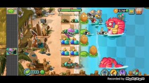 Растения Против Зомби 2 Пляж Большой Волны 16 уровень (Plants vs Zombies 2 big wave beach, Day 16)