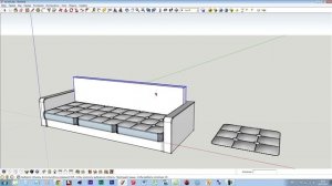 Как сделать диван/How to make a sofa in SketchUP part2